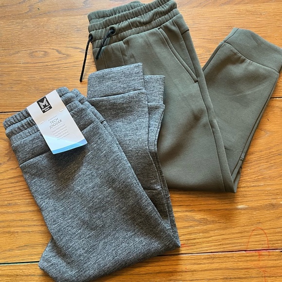 Member’s Mark Bundle of 2 Boys Tech Joggers Gray and Green Size 6/7 NWT - Picture 1 of 6